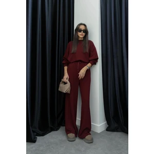 Bordo Claire Modal Eşofman Takım