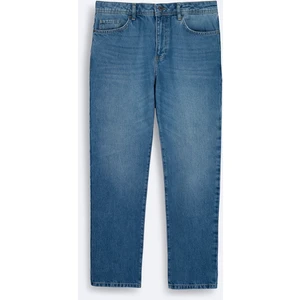 Erkek Mavi Tokyo Straight Fit Eskitme Yıkama Jean Pantolon A42Y3535