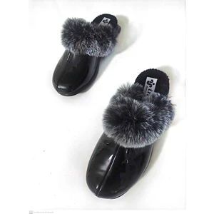 Green Norths Kadın Önü Kapalı Kürklü Kışlık Ev Gündelik Terlik