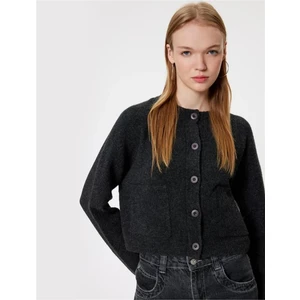 5Wal90066It 926 Antrasit Genç Kız Knıtwear Hırka