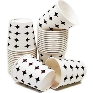 Ayliz Plast & Ambalaj 100 Adet 6,5 Oz Karton Bardak Desenli Kokusuz 1.kalite