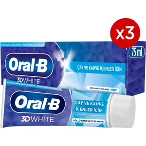 Oral-B 3d White Çay ve Kahve Içenler Için Diş Macunu 75 ml x 3