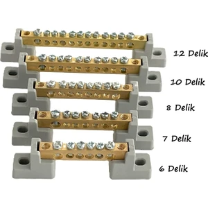 Nötr Barası 10 Delik 80A ( 6,5 x 9 ) 5 Adet