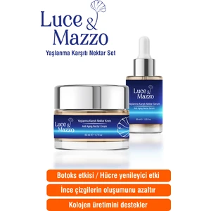 Luce & Mazzo Anti-Aging Nektar Bakım Seti – Cilt ve Göz Çevresi Onarımı (Krem + Serum)
