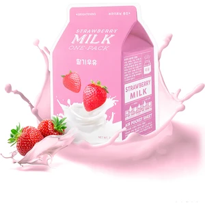 Aydınlatıcı Yaprak Maske (Çilek-Süt) A'PIEU Strawberry Milk One-Pack
