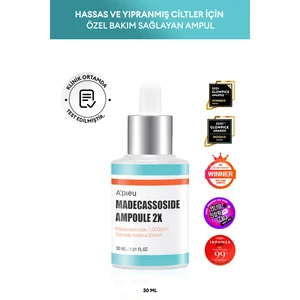 Hassas ve Yıpranmış Ciltlere Yoğun Nem ve Bakım Sunan Ampul 30ml A'PIEU Madecassoside Ampoule 2x