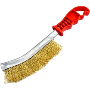 505135 Çelik Telli Kıvrık Uçlu Plastik Saplı Tel Fırça