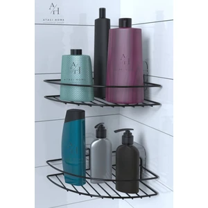 Atacı Home Yapışkanlı 2 Li Set Banyo Köşeliği Köşe Rafı Duş Şampuanlık Duvar Düzenleyici Organizer Raf