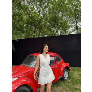 Sindi Moda Maria Fırfır Detay Tül Elbise 9400