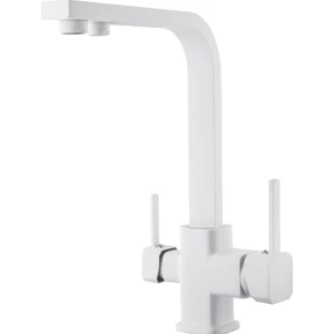 Arıtmalı Mutfak Evye Bataryası Kare Model Beyaz