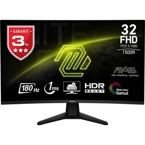 31.5" MAG 32C6 1920x1080 (FHD) 16:9 CURVE 1500R VA 180HZ 1MS ADAPTIVE-SYNC GAMING MONITOR