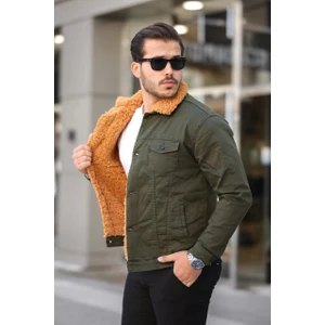 Erkek Içi Kürklü Kot Ceket