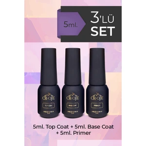 Kalıcı Oje Protez Tırnak Top,coat,thin Base Coat,primer 3 Lü Set