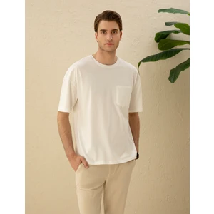 Pierre Cardin Erkek Ekru Comfort Fit Tişört 50289362-VR019