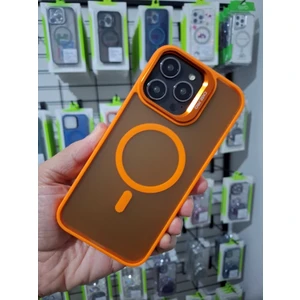 iPhone 16 Pro Max Uyumlu Kamera Lens Koruma Hediyeli Magsafe Özellikli Standlı Lüks Kılıf