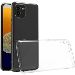 Samsung Galaxy A03 Uyumlu Şeffaf Silikon Kılıf - Kamera Korumalı Esnek Tam Koruma Kapak