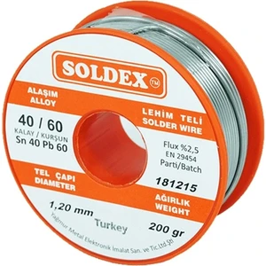 40-60 Lehim Teli 200 gr 1.6 Mm- Sn:40 / Pb:60