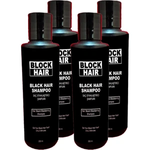 Block Hair Beyaz Saç Sakal Harici Uygulama 200 ml Şampuanı x 4 adet