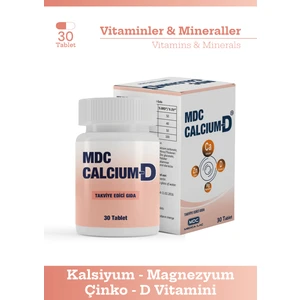 Calcium-D 30 Tablet Kalsiyum, Magnezyum, Çinko, D Vitamini