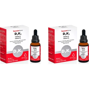 Imuneks Farma D3K2 Damla Vitamin D3 Vitamin K2 İçeren Takviye Edici Gıda 30 Ml X 2 Adet