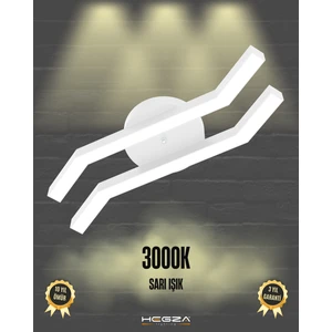 Hegza Lighting Pesca (Beyaz Kasa, Sarı Işık) Ledli Modern Plafonyer LED Avize Salon Mutfak Oturma Odası Antre Hol Çocuk Odası LED