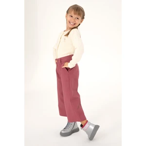 U.S. Polo Assn. Kız Çocuk Gül Kurusu Pantolon (Kanvas-Chino) 50301365-VR026