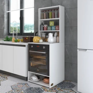 Kenzlife ankastre fırın dolabı canfeza byz 165*60*56 mutfak raflı