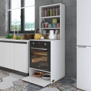 Kenzlife ankastre fırın dolabı bengisu byz 165*60*56 mutfak kapaklı