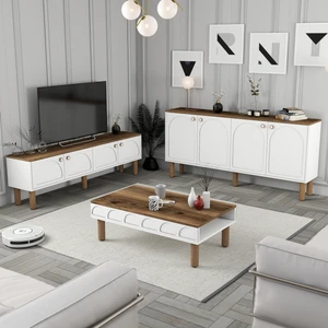 Variant Mobilya Variant Bohem 3 Lü Salon Takımı - Beyaz