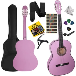 CG-34PU Kaliteli 34 İnç 1/2 Juniur Çocuk Gitarı 4-8 Yaş Arası (Çanta Capo Nota Sticker Askı Pena Metod)