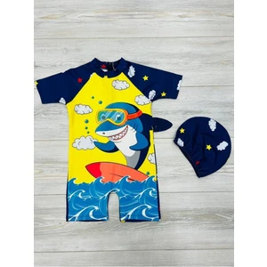 My Kids Wear Tatlı Dino Temalı Boneli Erkek Çocuk Mayo Takımı