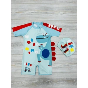 My Kids Wear Tatlı Dino Temalı Boneli Erkek Çocuk Mayo Takımı