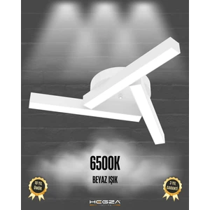 Hegza Lighting Mirador (Beyaz Kasa, Beyaz Işık) Ledli Modern Plafonyer LED Avize Salon Mutfak Oturma Odası Antre Hol Çocuk Odası LED