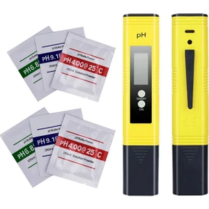 Dijital pH Metre Su Ölçüm Cihazı Test Aralığı 0.00-14.00 2 Takım Kalibrasyon Tozu İle Birlikte