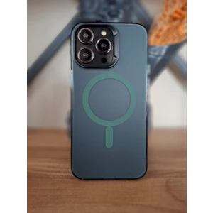 iPhone 15 Pro Max Magsafe Manyetik Şarj Özellikli Arkası Buzlu Transparan Kamera Çıkıntılı Kılıf