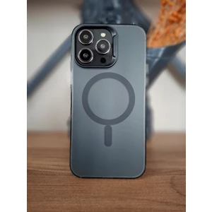 iPhone 15 Pro Max Magsafe Manyetik Şarj Özellikli Arkası Buzlu Transparan Kamera Çıkıntılı Kılıf