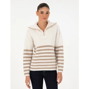 Pierre Cardin Kadın Ekru Comfort Fit Kazak 50298102-VR019