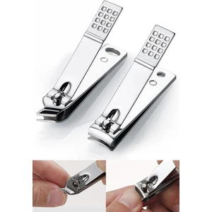 Paslanmaz Çelik Tırnak Makası Seti Ergonomik Tasarım 75 ml Gri Renkli