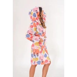 Genç Kız Kapşonlu Baskılı Bornoz