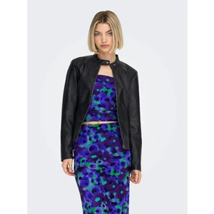 Kadın Yüksek Yaka Suni Deri Ceket - 15241382