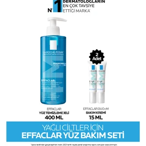 La Roche-Posay Yağlı Ciltler İçin Effaclar Yüz Bakım Seti: Effaclar Yüz Temizleme 400 ml & Effacalr Duo+ M 15 ml x2