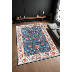 Noble Halı Dijital Baskı Eskitme Klasik Desenli Dekoratif Makinada Yıkanabilir Salon Halısı ve Yolluk Halısı