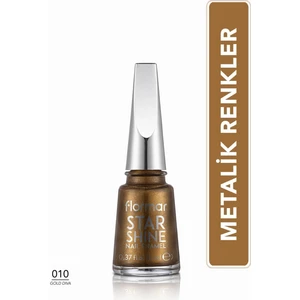 Star Shine Yüksek Pigmentli & Parlak Bitişli Metalik Oje (010 Gold Diva) 8682536005661