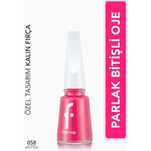 Klasik Parlak Bitişli Yüksek Pigmentli Oje (058 Bright Rose)