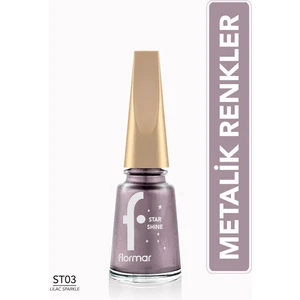 Star Shine Yüksek Pigmentli & Parlak Bitişli Metalik Oje (003 Lilac Sparkle) 8690604564132