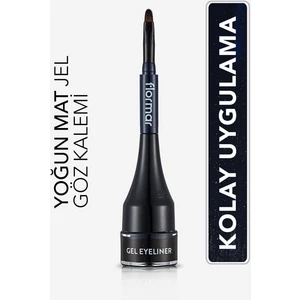 Flormar-Yoğun Jel Dokulu ve Yüksek Pigmentli Gel Eyeliner Mini Fırçalı Mat Eyeliner (002 Lacivert) 32000066-002