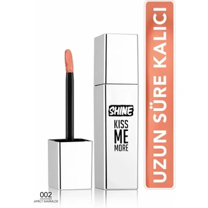 Shine Kiss Me More Yoğun Renk Veren Kalıcı Likit Parlak Ruj (002 Apricot Marmelade) 8682536083690
