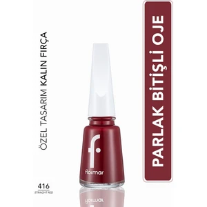 Klasik Parlak Bitişli Yüksek Pigmentli Oje (416 Straight Red New) 8682536036047