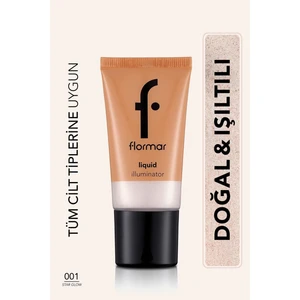 Flormar-Yağlı His Bırakmayan Doğal Sedef Işıltılı Liquid Illumınator Likit Aydınlatıcı (001 Gümüş Sedefli Açık Renk) 8690604534746