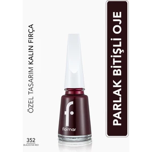 Nail Enamel Yoğun Renk Veren Uzun Süre Kalıcı Parlak Oje (352 Blackstar Red) 8682536035934